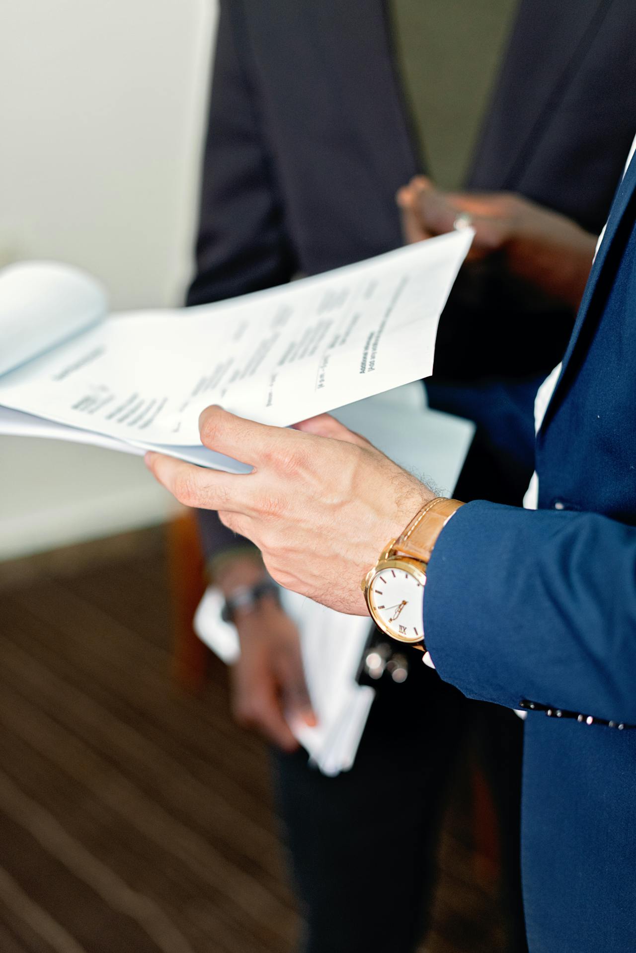 attorney helping client with immigration paperwork