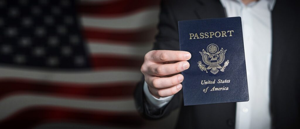 passport, id, entry, exit, identity card, document, usa, america, man, businessman, presentation, flag, banner, star strip, travel, travel document, identity, visit, visa, visa, visa, visa, visa, visa